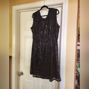 Black Sequin Party Dress